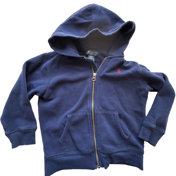 Polo Ralph Lauren Other - Polo Ralph Lauren Hoodie Boys Kids Size 4T Full Zip Sweatshirt Blue Pockets